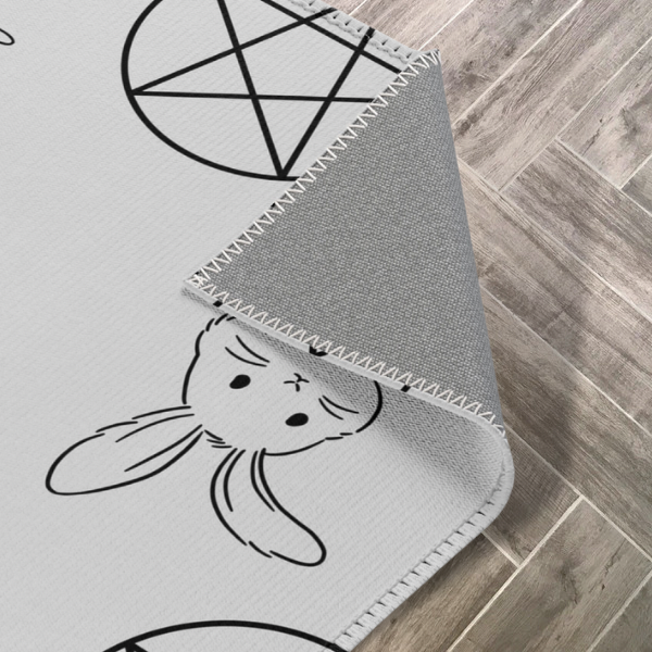 Pet Playpen Floor Mat Rug, Goth Grey