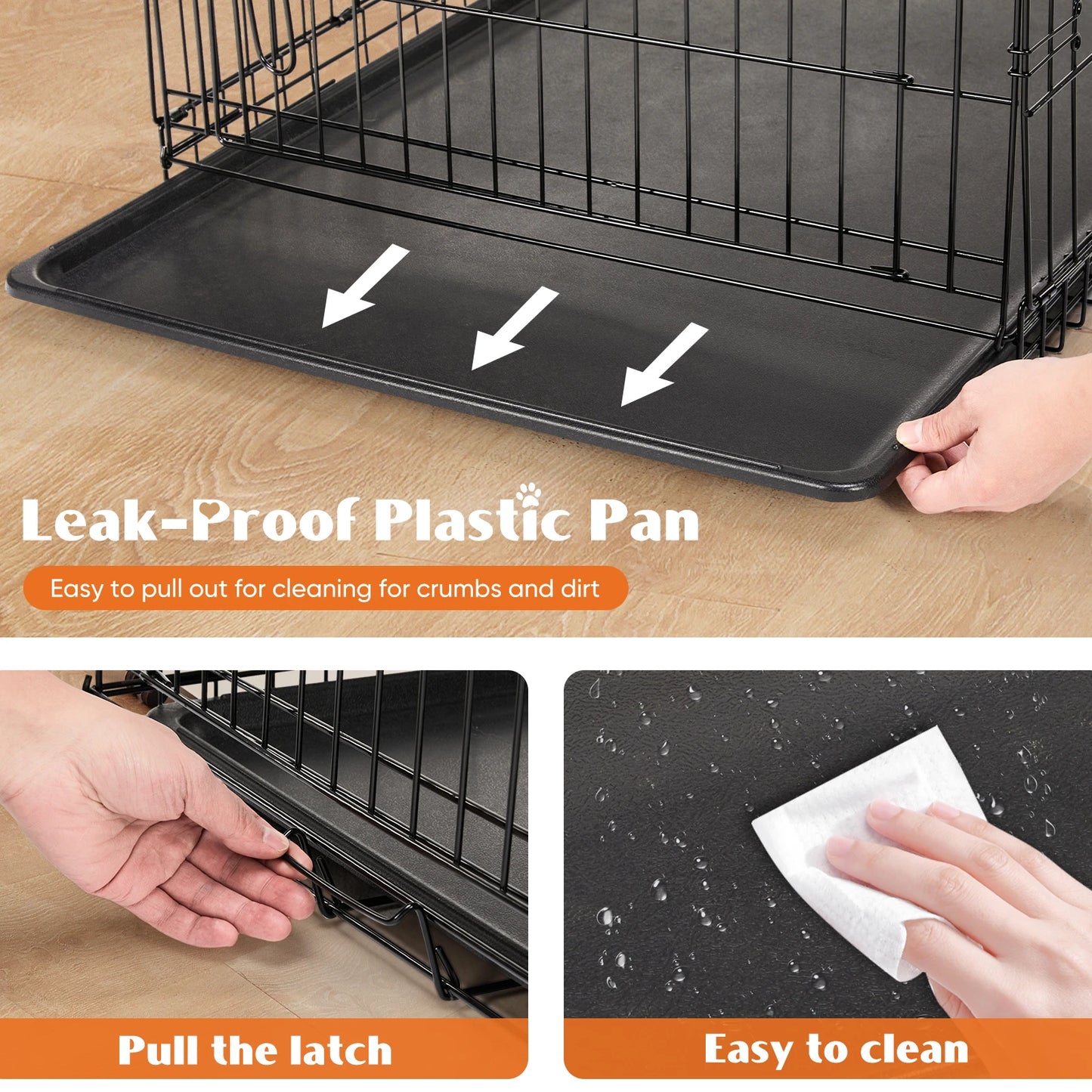 Double Door Folding Metal Wire Cage