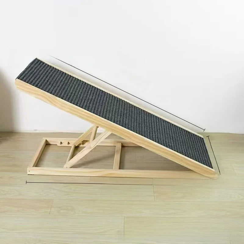 Adjustable Wooden Dog Stairs Pet Ramp