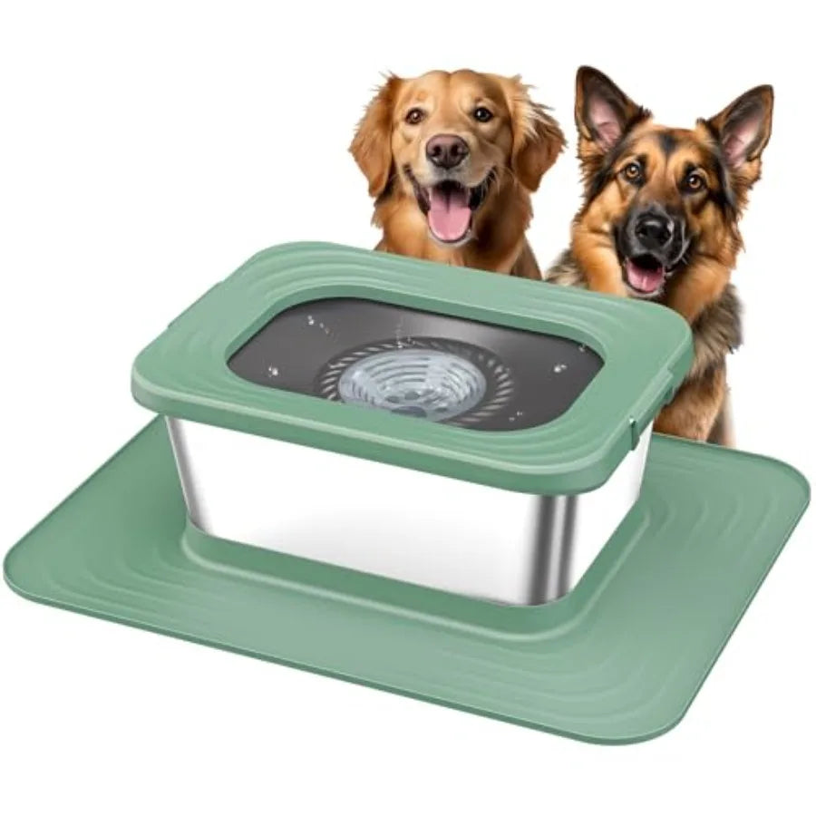 No Spill Anti-Splash Bowls with XXL Silicone Mat,