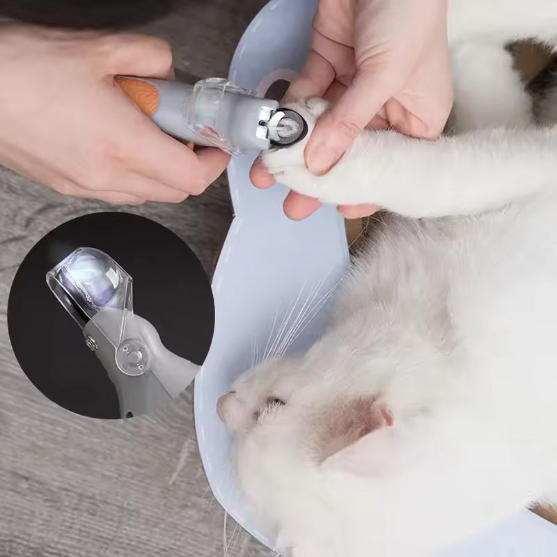 Professional LED - lit pet nail clippers for cats and dogs. Toe - claw cutting tool, pet supplies.