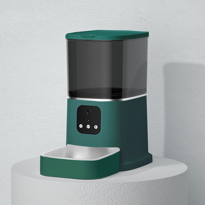Pet Automatic Feeder Large Capacity Smart Voice Recorder APP Control Timer Feeding Cat Dog Food Dispenser With WiFi Pet Bo