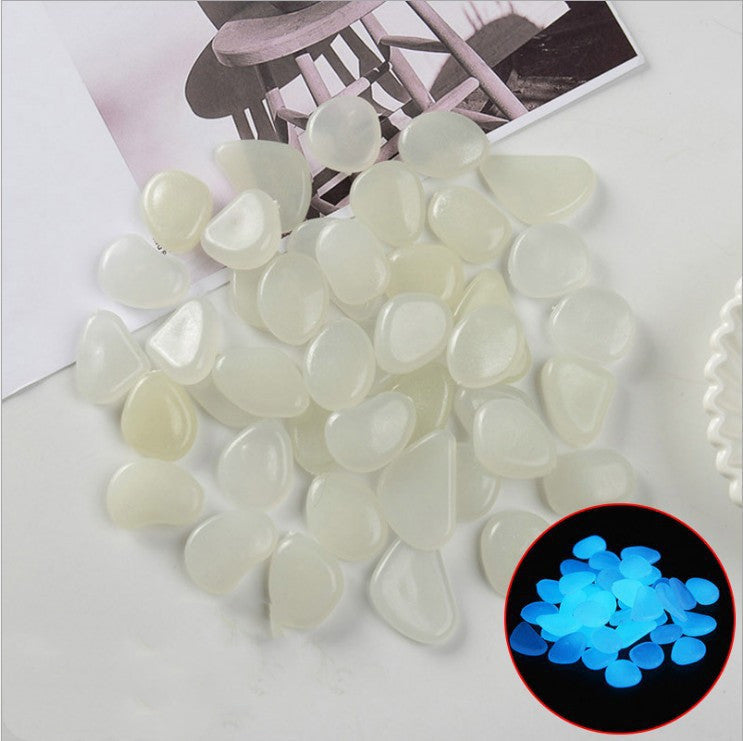 Luminous Stones Fluorescent Aquarium Pebbles Fish Tank Garden Luminous Stones