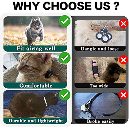 AirTag Cat Collar - Breakaway Reflective Safety Collar with AirTag Holder