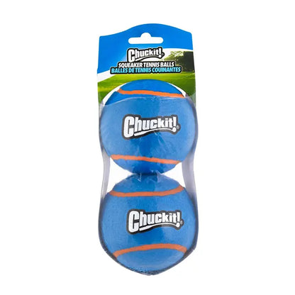 Chuckit Squeaker Tennis Ball Dog Toy XL 2-Pack