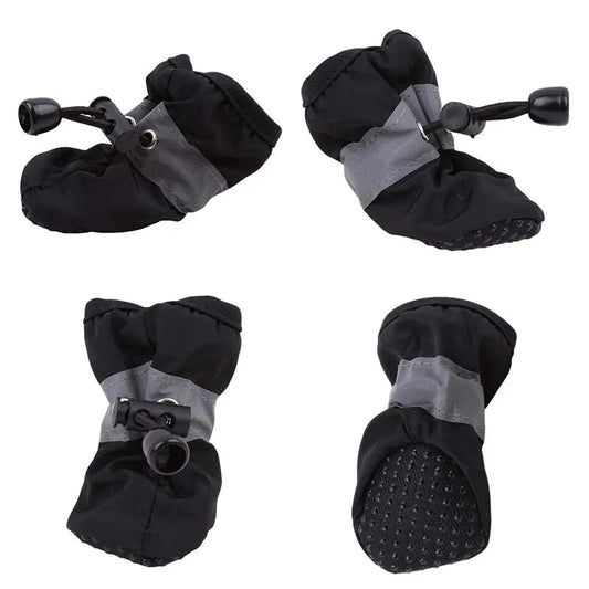 New 4pcs Pet Dog Shoes Anti-slip Rain Snow Boot Thick Warm For  Small Cats Dogs Puppy Dog Socks Booties
