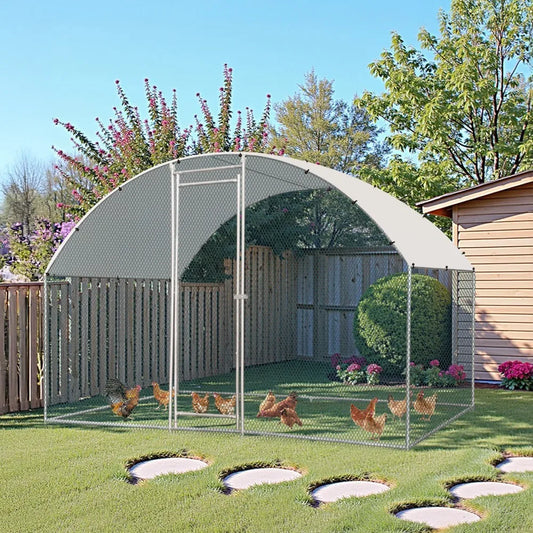 6.5 x 10 FT Metal Walk In Chicken Coop
