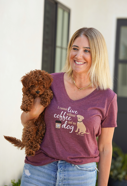 T-shirt:  I Cannot Live Without Coffee and My Dog