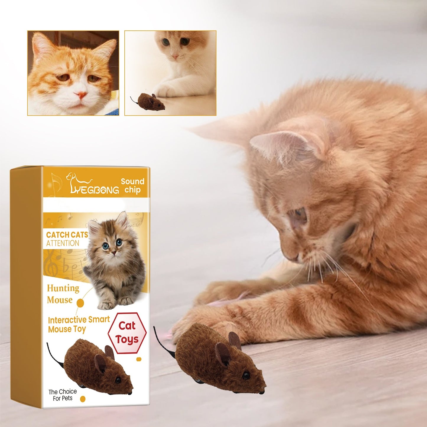 Interactive Smart Mouse Toy, Cats And Dogs Like A Mouse Sound Relief Plush Toy