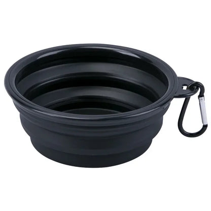Collapsible Pet Silicone Dog Bowl | Portable Travel Food and Water Bowl with Carabiner
