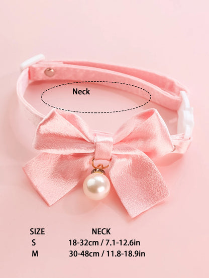 cute satin small pet collar