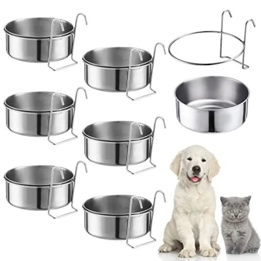 6 Pieces Stainless Steel Hanging  Food Bowl