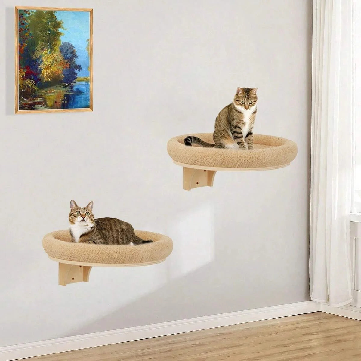 Wall Mounted Solid Wooden Furniture Climbing Ladder