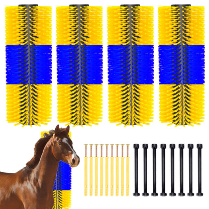 4 Pcs Flexible Livestock Scratching Brush 20.08x7.28in,