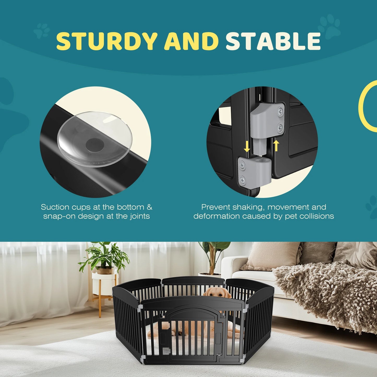 Indoor Outdoor Folding Portable Puppy Playpen