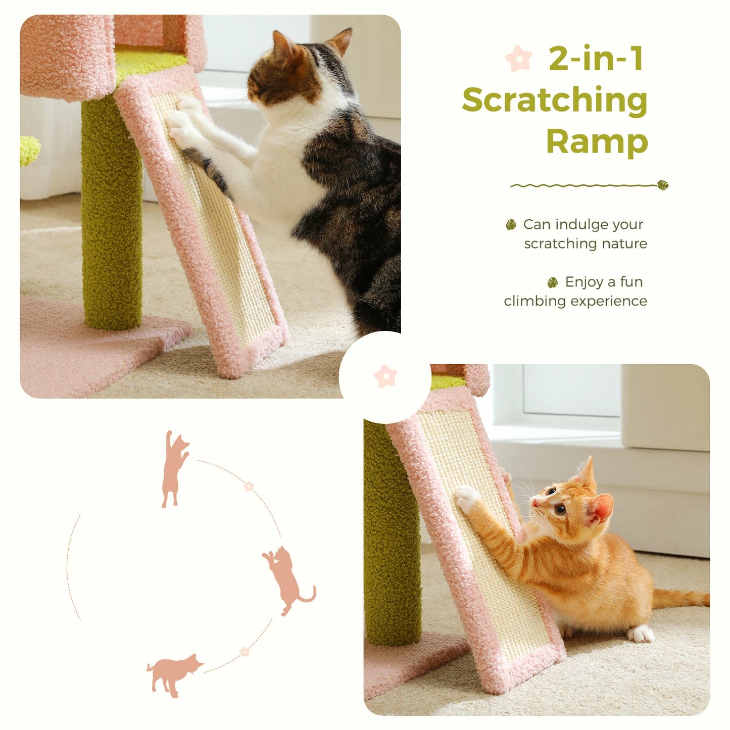 Flower Cat Tree Multi-Level