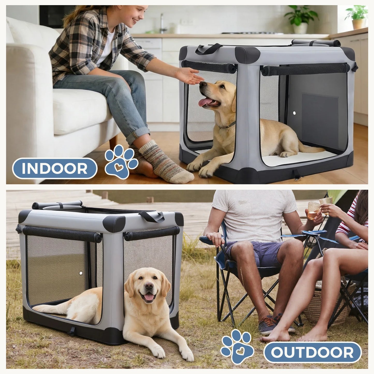 Foldable Soft Dog Crate Portable