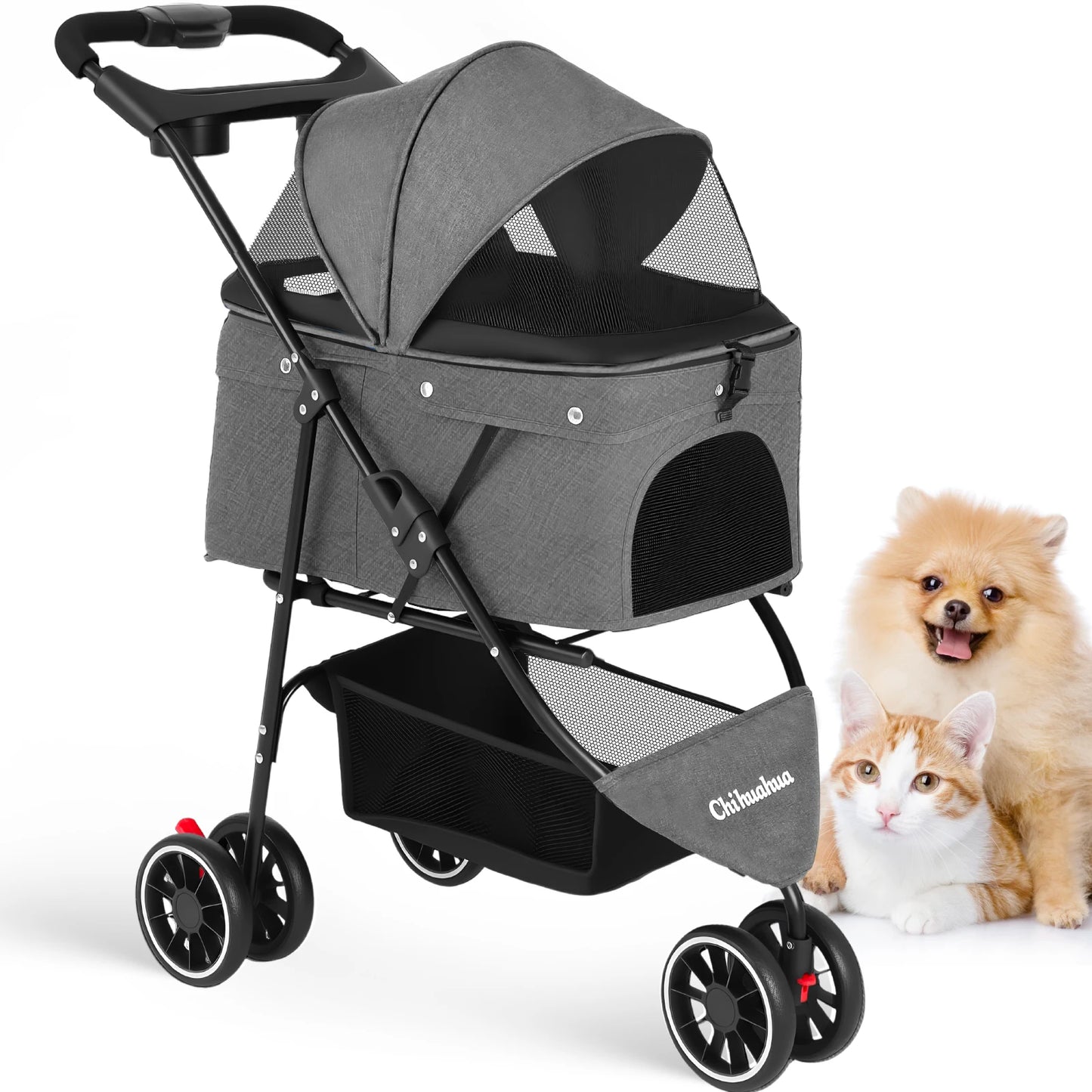 Pet Stroller For Small  Dogs & Cats  Foldable
