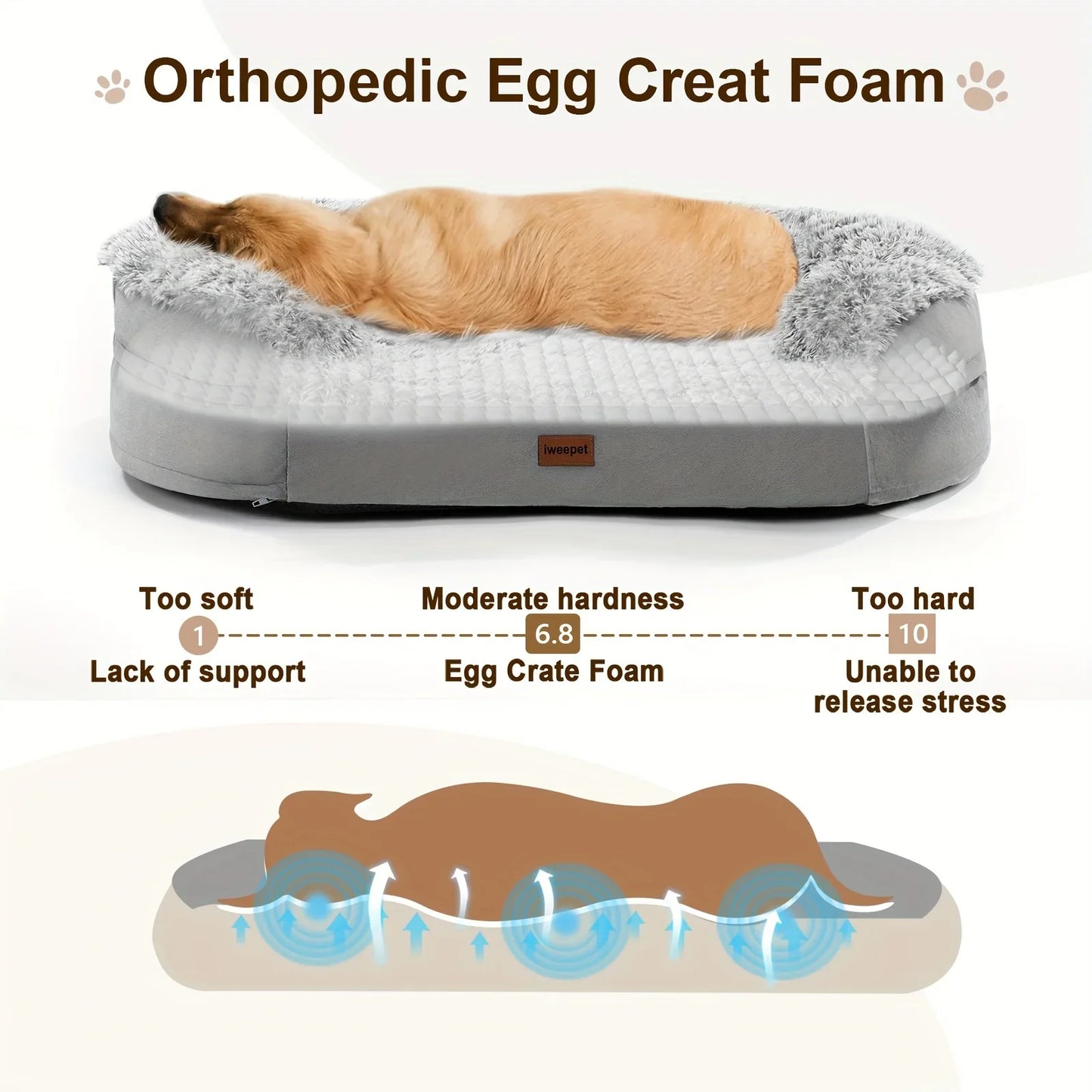 Orthopedic Egg Foam Ultra Soft Beds