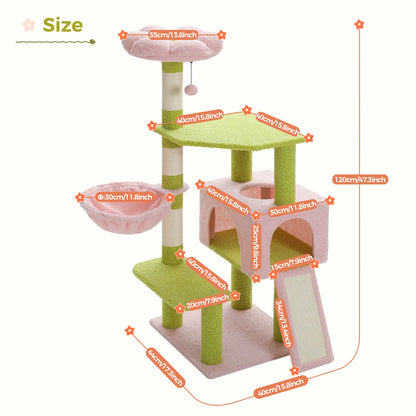 Flower Cat Tree Multi-Level