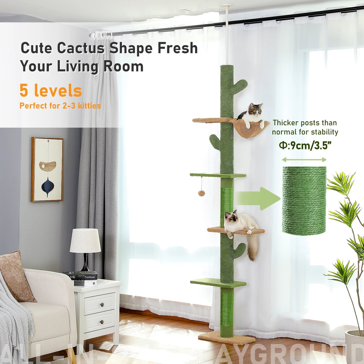 Cat Tree 5-Tier for Indoor Cats