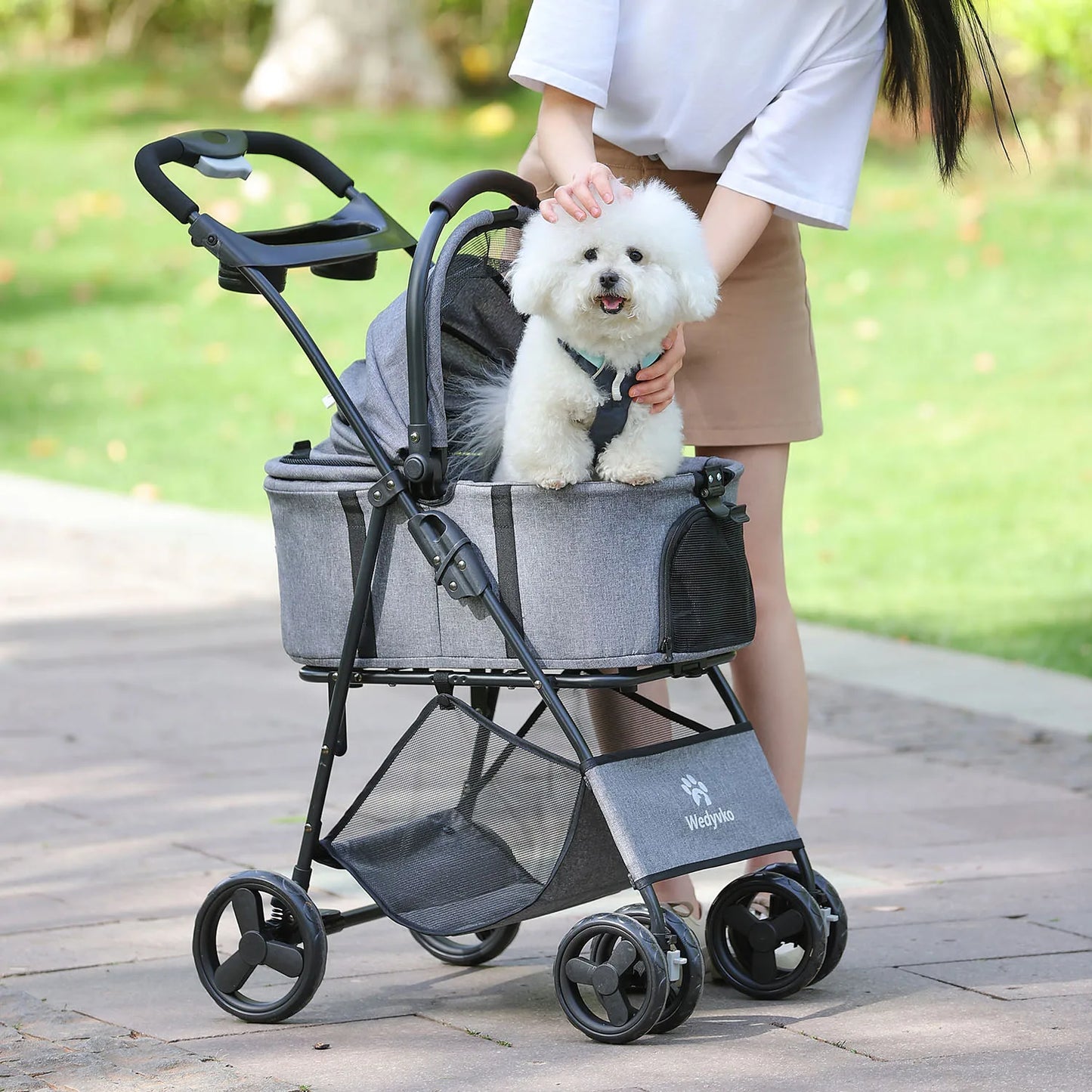 3 in 1 Pet Stroller with Removable Carrier,
