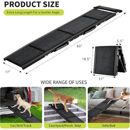 Upgraded Dog Ramp For Cars Up to 250 LBS