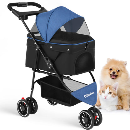 Pet Stroller For Small  Dogs & Cats  Foldable
