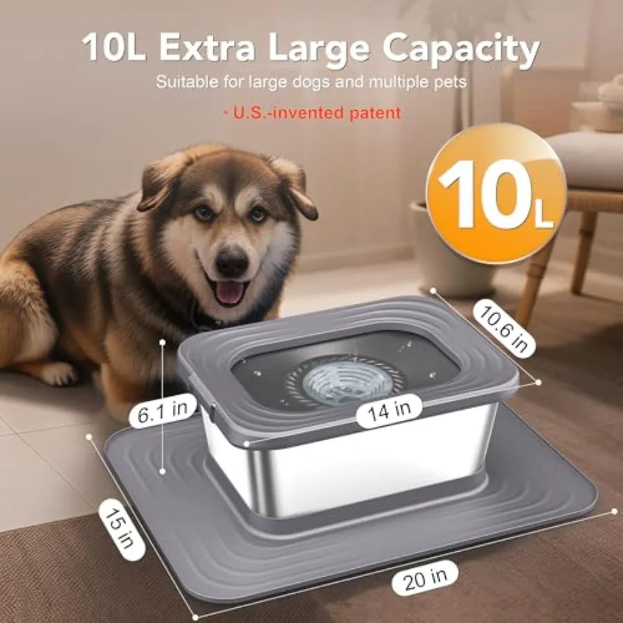 No Spill Anti-Splash Bowls with XXL Silicone Mat,