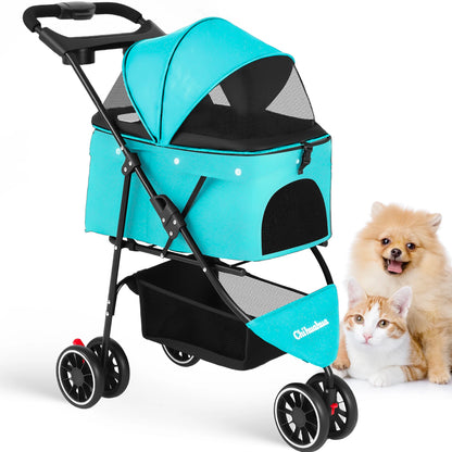 Pet Stroller For Small  Dogs & Cats  Foldable