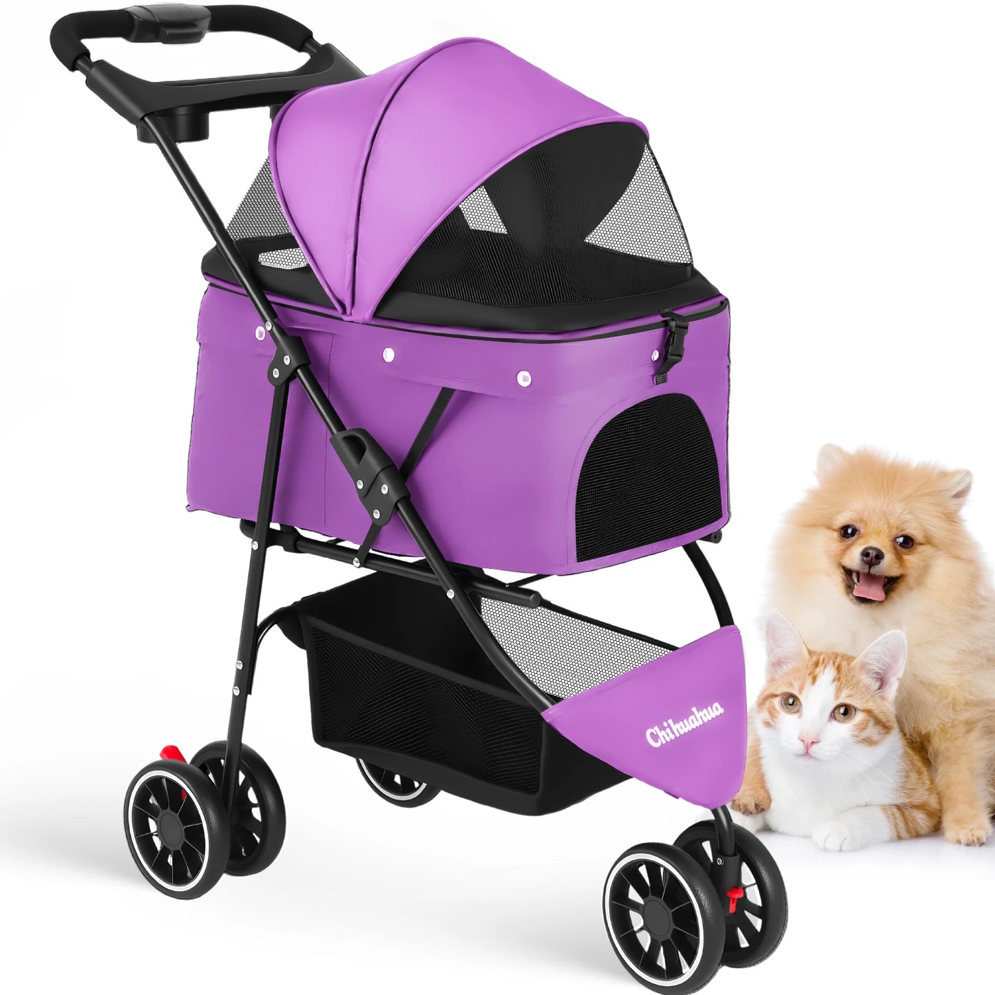 Pet Stroller For Small  Dogs & Cats  Foldable