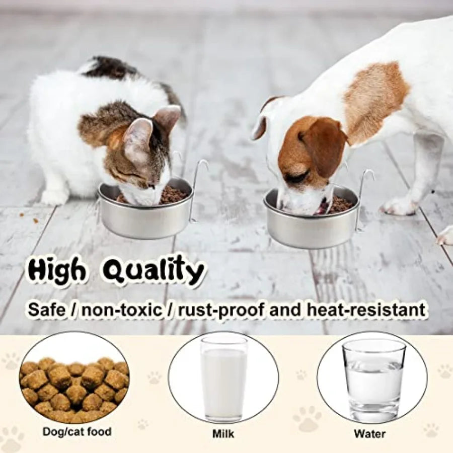 6 Pieces Stainless Steel Hanging  Food Bowl