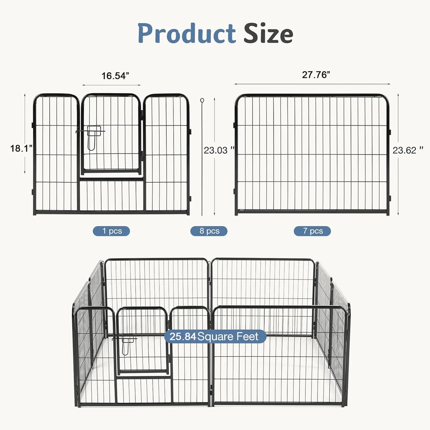 Playpen Pet Fence 24 Inch to 32 Inch