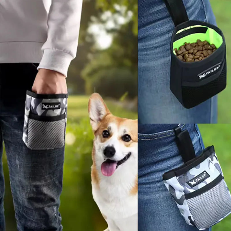 Pet Dog Training Treat Pouch – Puppy Snack Reward Waist Bag for Obedience & Agility Training