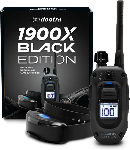 1900X Black Edition E-Collar - 1 Mile Range, Rechargeable