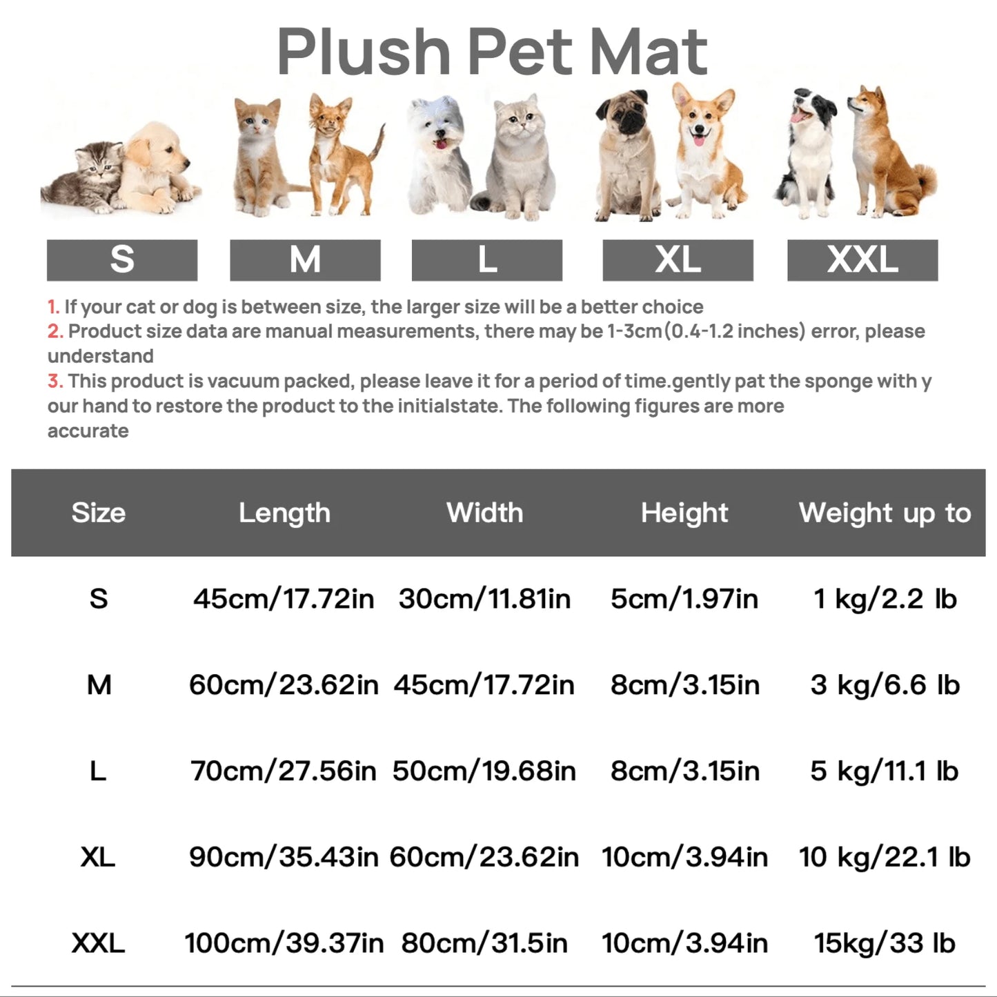 Washable Plush Pet Crate Bed Breeds