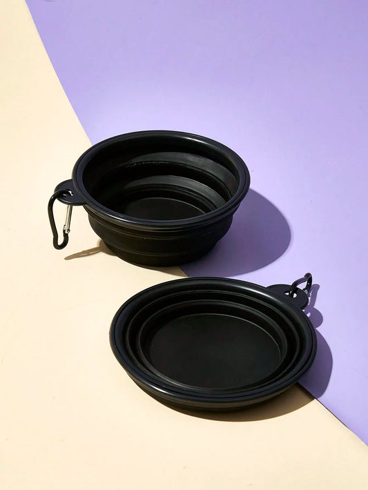 1pc Portable Outdoor Silicone Folding Bowl,