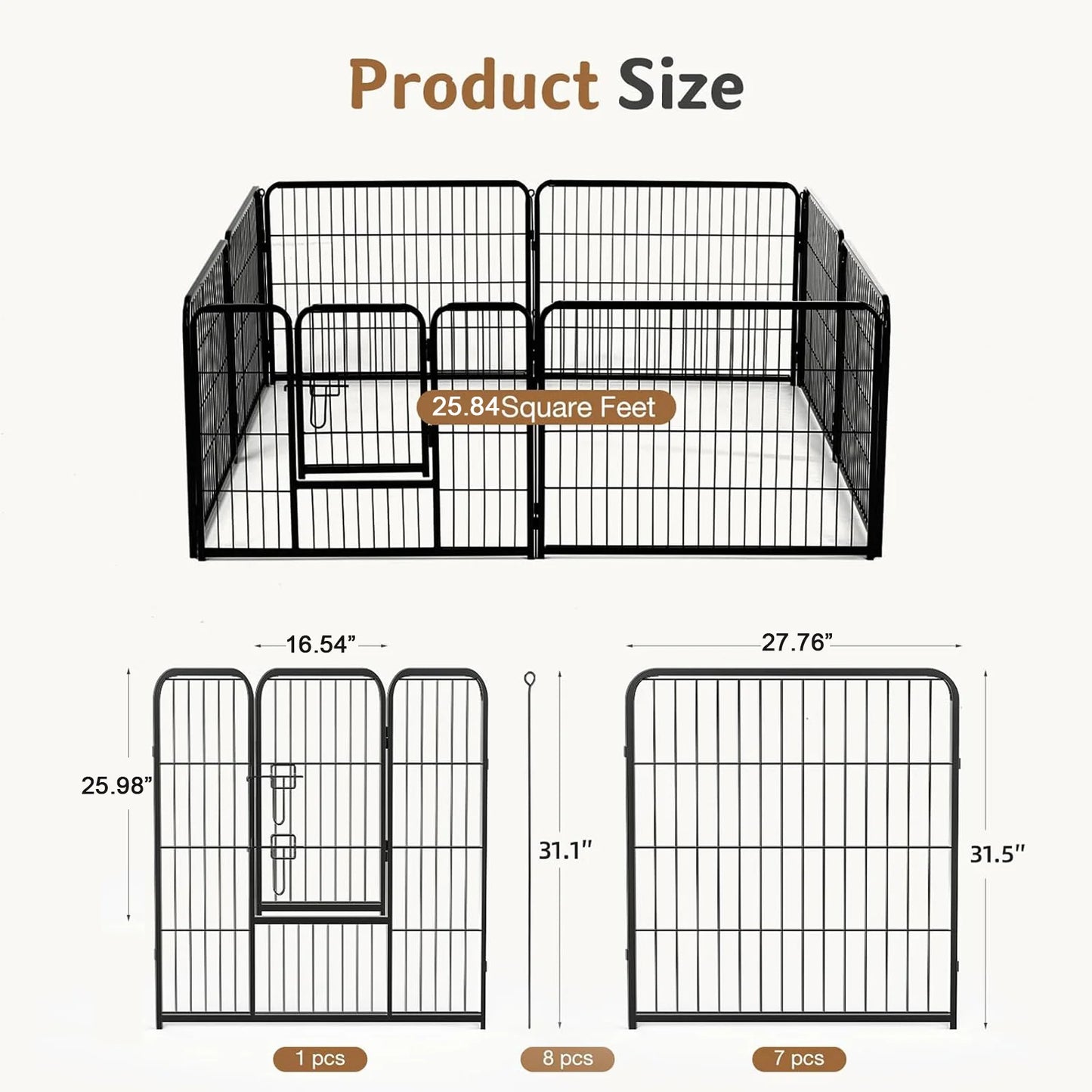 Playpen Pet Fence 24 Inch to 32 Inch