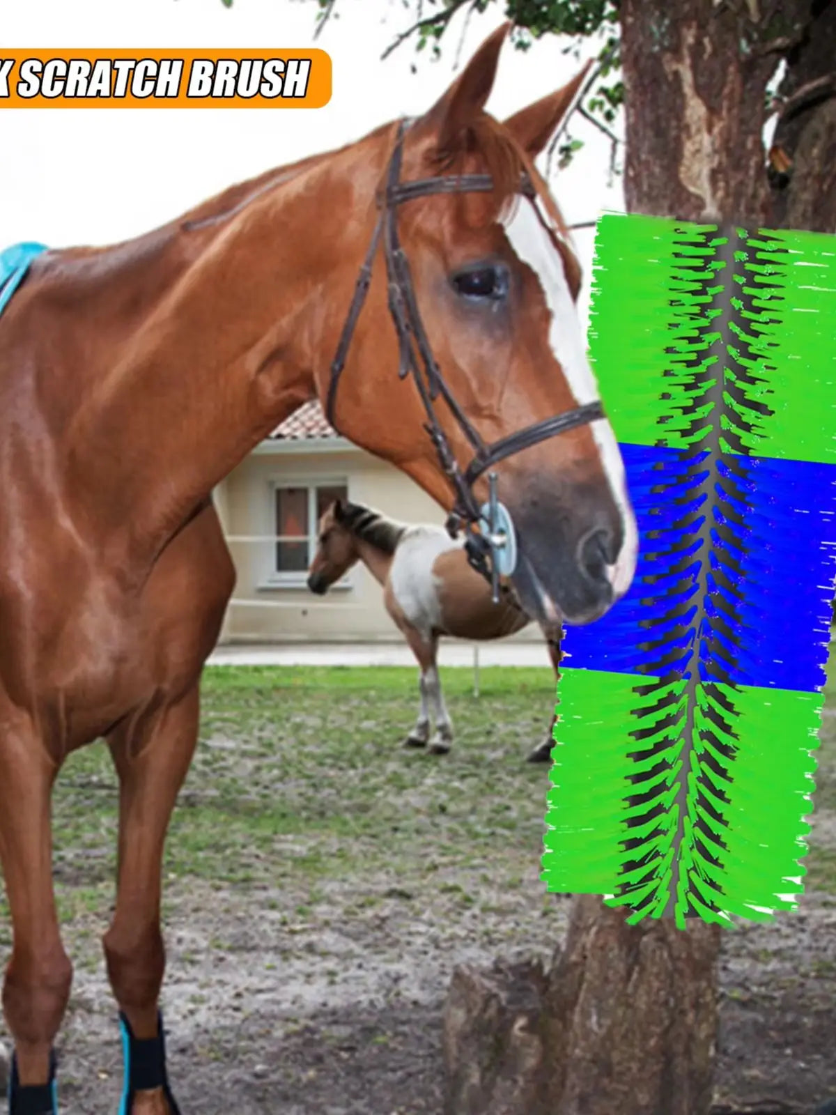 4 Pcs Flexible Livestock Scratching Brush 20.08x7.28in,
