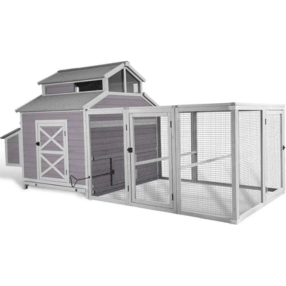Large Wooden Chicken Coop with Run and Nesting
