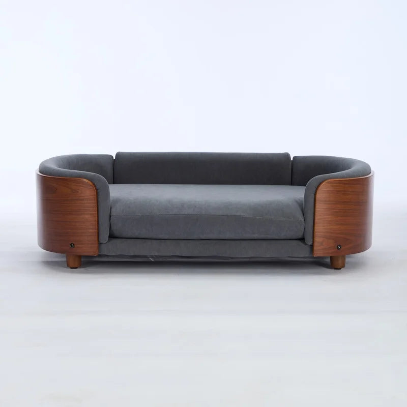 Elevated Dog Bed with Solid Wood Leg