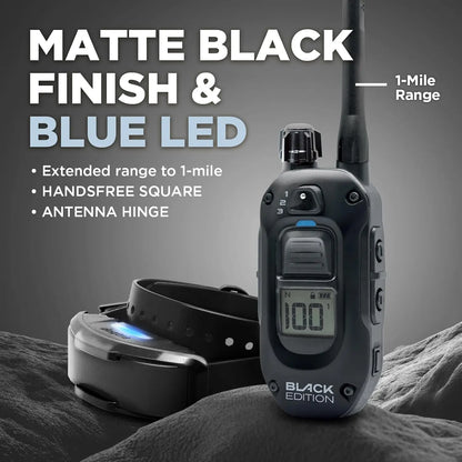 1900X Black Edition E-Collar - 1 Mile Range, Rechargeable