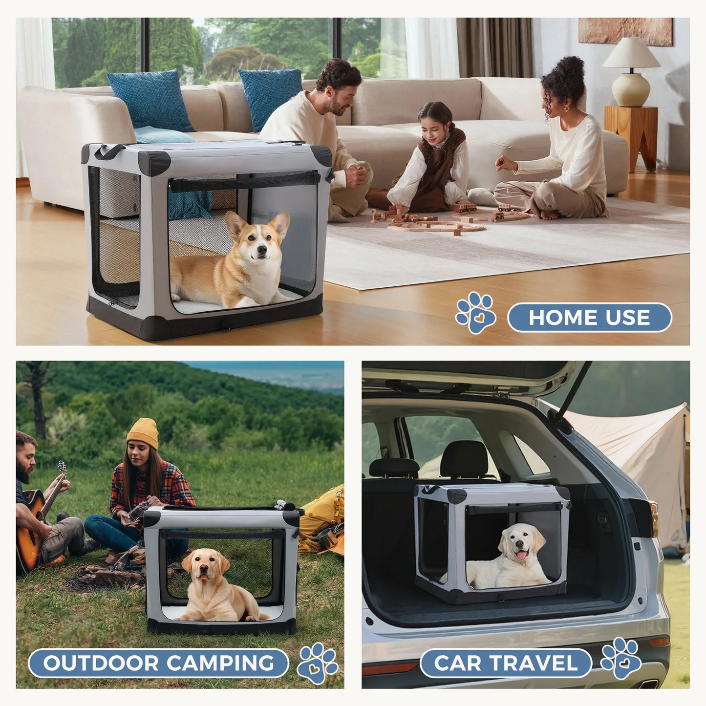 Foldable Soft Dog Crate Portable