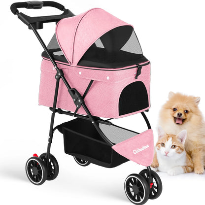 Pet Stroller For Small  Dogs & Cats  Foldable