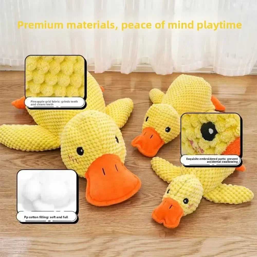 1/3PCS Calming Duck Squeaky Plush Toy Luxury Sleep Aid