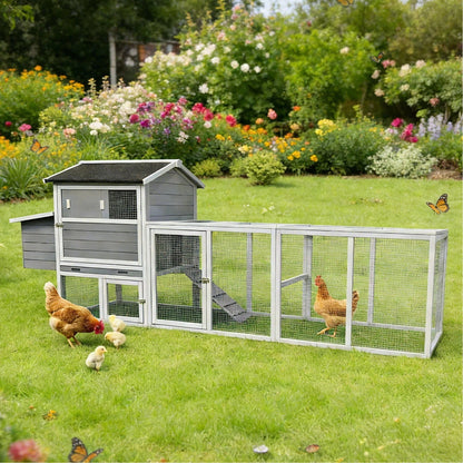 Chicken Coop With Run And Nesting Box
