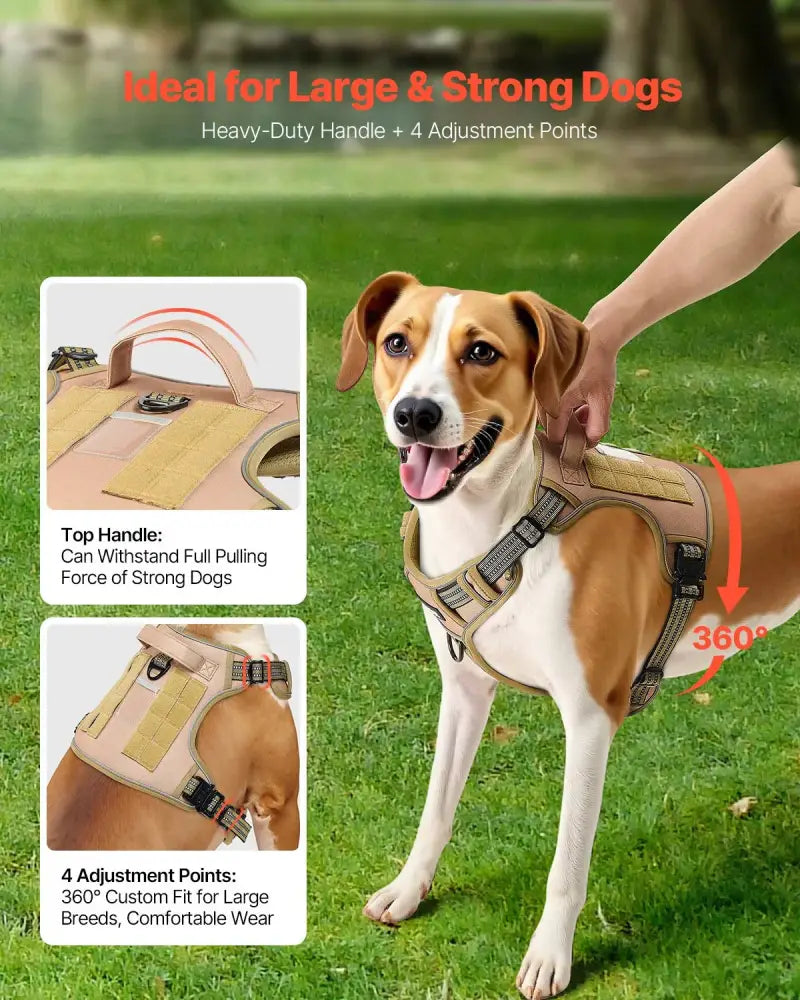 Tactical no Pull Heavy Duty Adjustable Dog Harness Vest